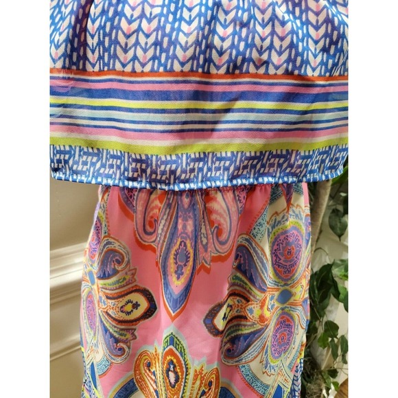 Red Camel Women's Multicolor Polyester Off The Shoulder Knee Length Dress Size M - Picture 3 of 12